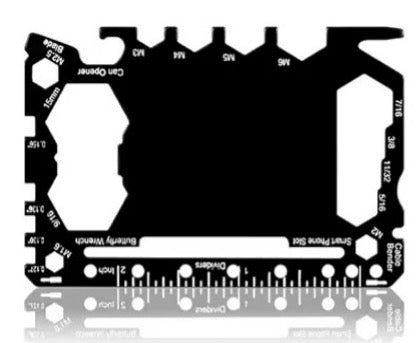 Custom Engraved Wallet Multitool Card | Personalized Stainless Steel Tool