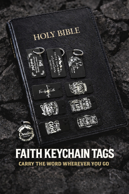 (Faith Inspired) Engraved Metal Scripture Keychains