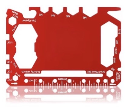 Custom Engraved Wallet Multitool Card | Personalized Stainless Steel Tool