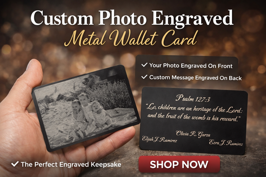 Custom Photo Engraved Metal Wallet Card
