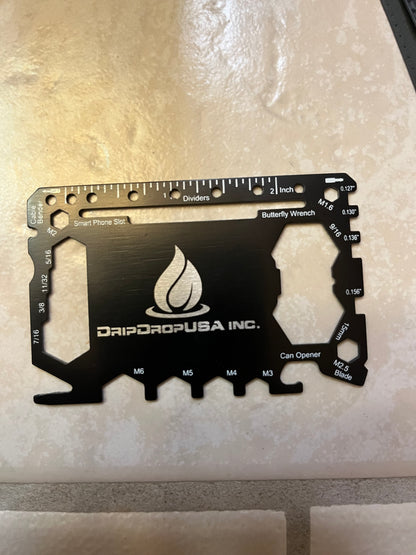 Custom Engraved Wallet Multitool Card | Personalized Stainless Steel Tool