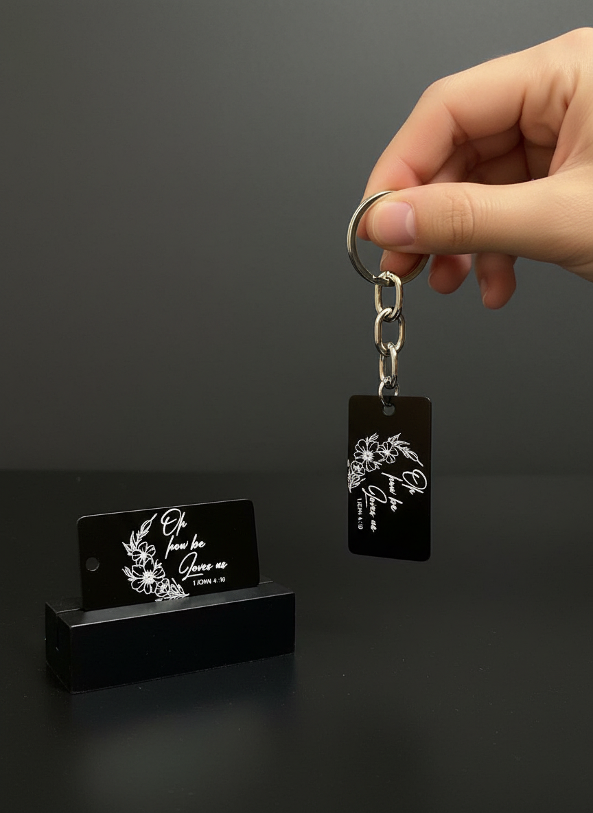 (Faith Inspired) Engraved Metal Scripture Keychains