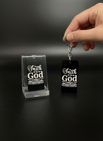 (Faith Inspired) Engraved Metal Scripture Keychains