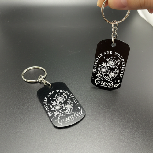 (Faith Inspired) Engraved Metal Scripture Keychains